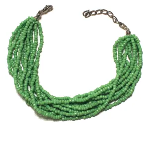 Green Beaded Multi Strand Mayan Bracelet - Natural Artist Green Beaded Multi Strand Mayan Bracelet - Natural Artist