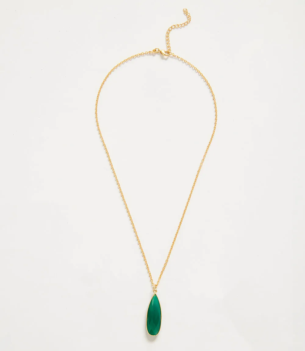 Green Onyx Quartz Necklace