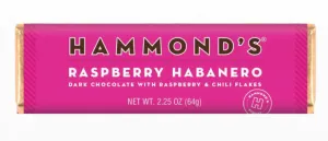 Hammond's Raspberry Habanero Dark Chocolate with Raspberry & Chili Flakes