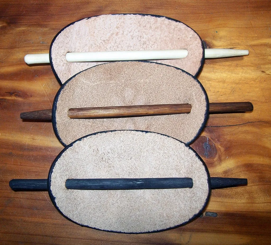 Handmade Leather Barrette with Frog
