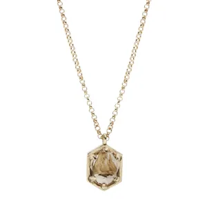 Hexagon Champagne Necklace