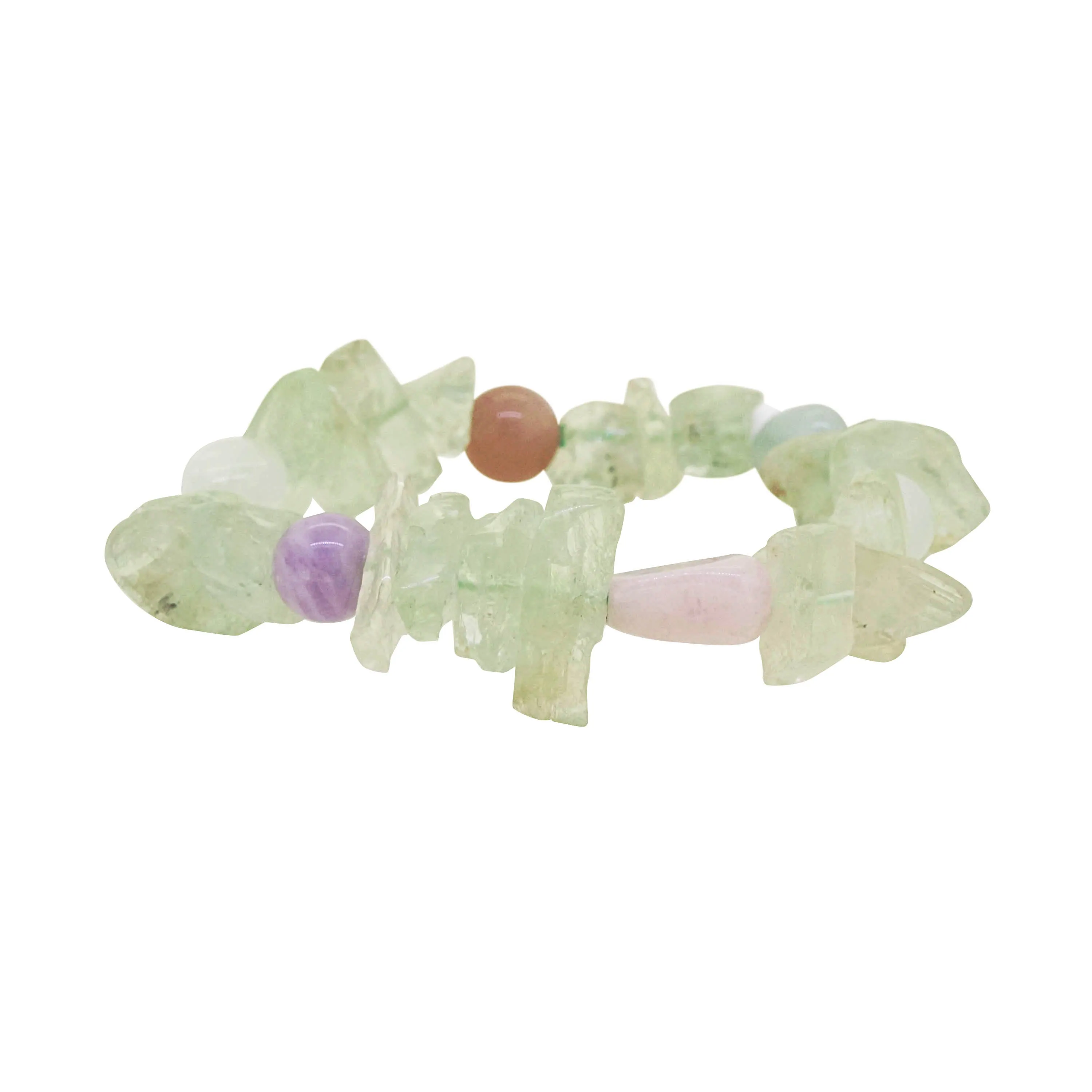 Hiddenite Nuggets with Amethyst, Moonstone, and Beryl