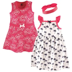 Hudson Baby Cotton Dress and Headband Set, Tropical