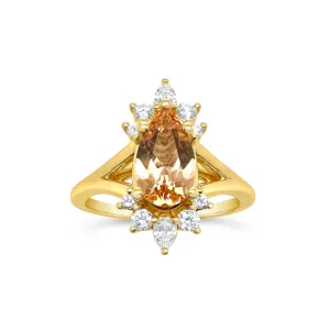 Imperial Topaz & Diamond Tiara Ring