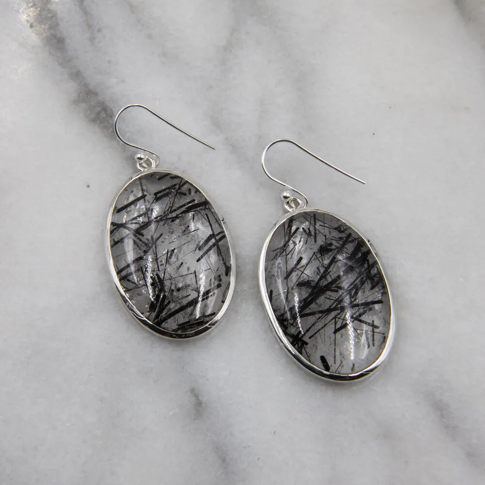 Inca, Tourmalinated Quartz Earrings