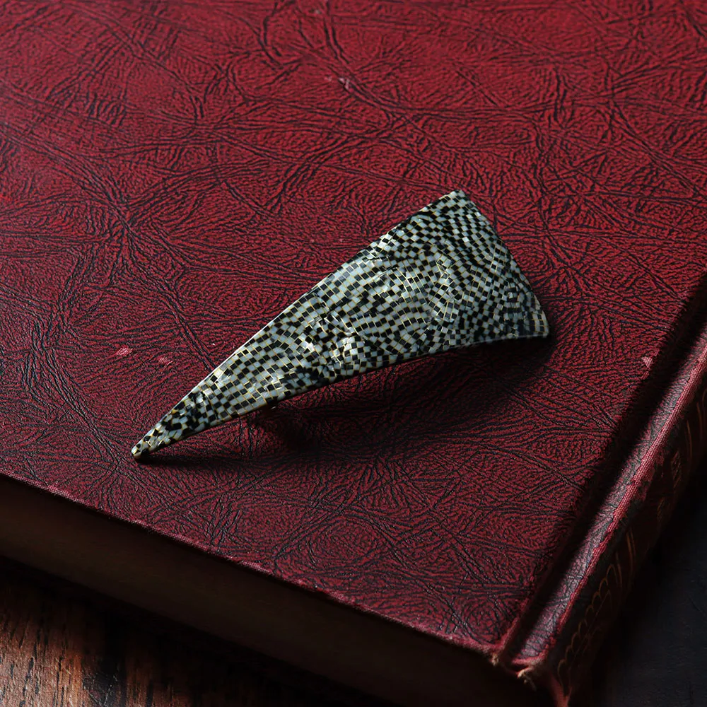 Large Geometric Pattern Triangle Barrette
