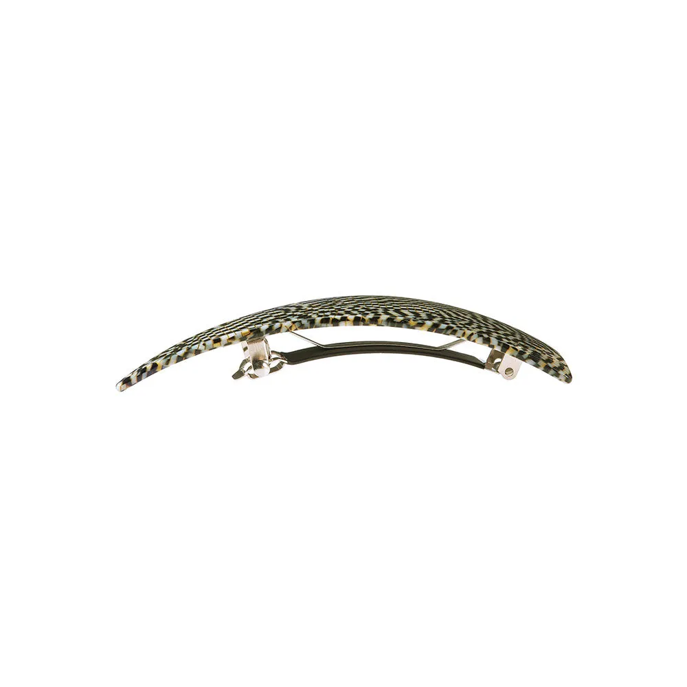 Large Geometric Pattern Triangle Barrette