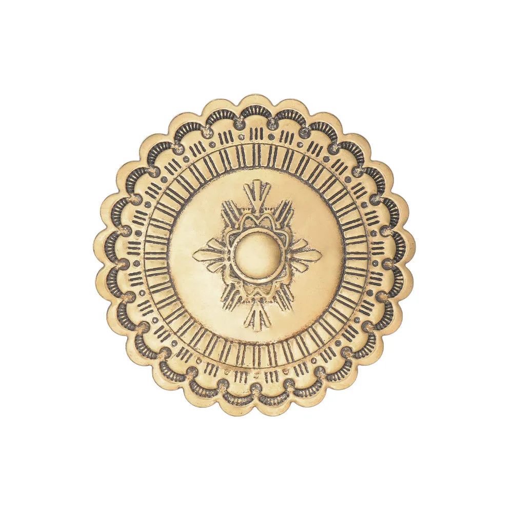 Large Ruffle Concho Hair Barrette