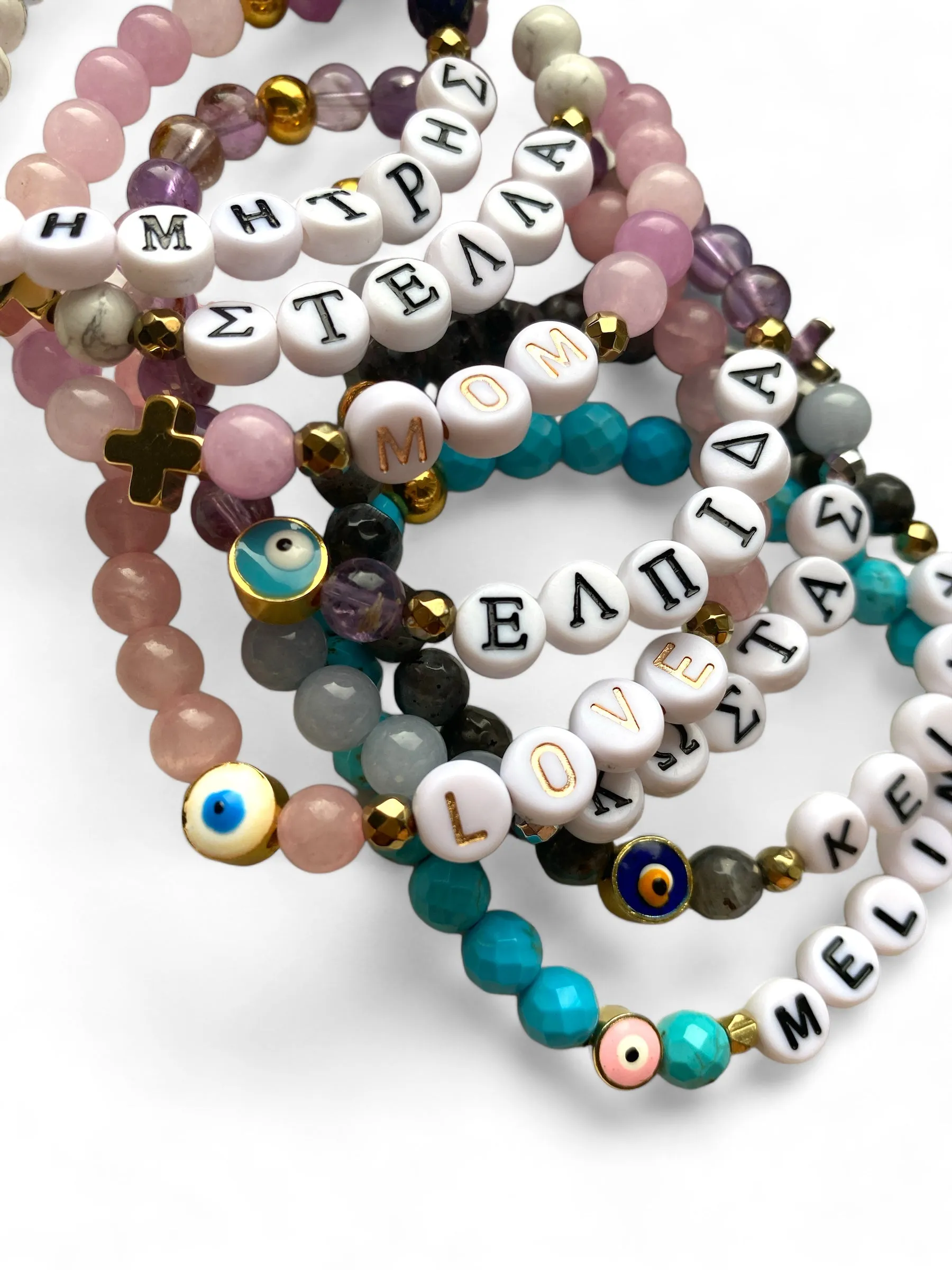 Logos, Custom Two Charms Bracelet