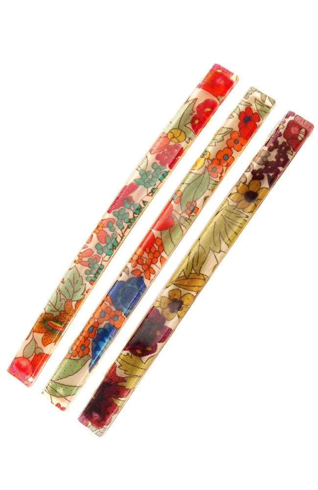 Long and Skinny Barrette - Floral Rhapsody