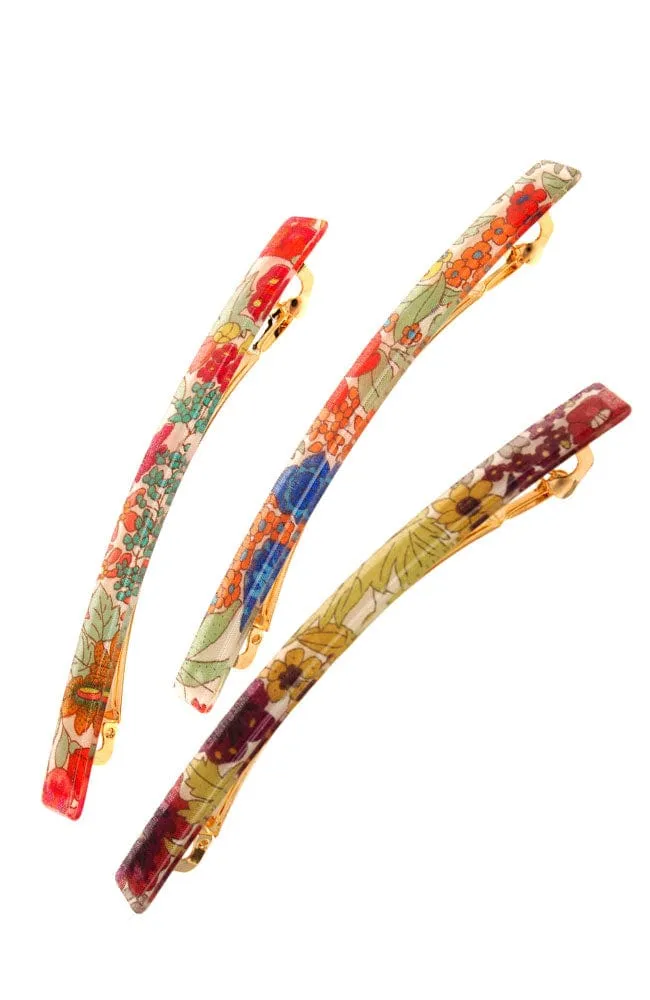 Long and Skinny Barrette - Floral Rhapsody