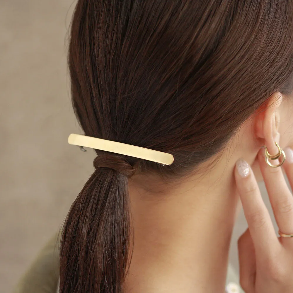 Long Board Brass Barrette