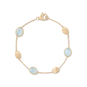 Marco Bicego 18K Yellow Gold Siviglia Aquamarine & Gold Bracelet