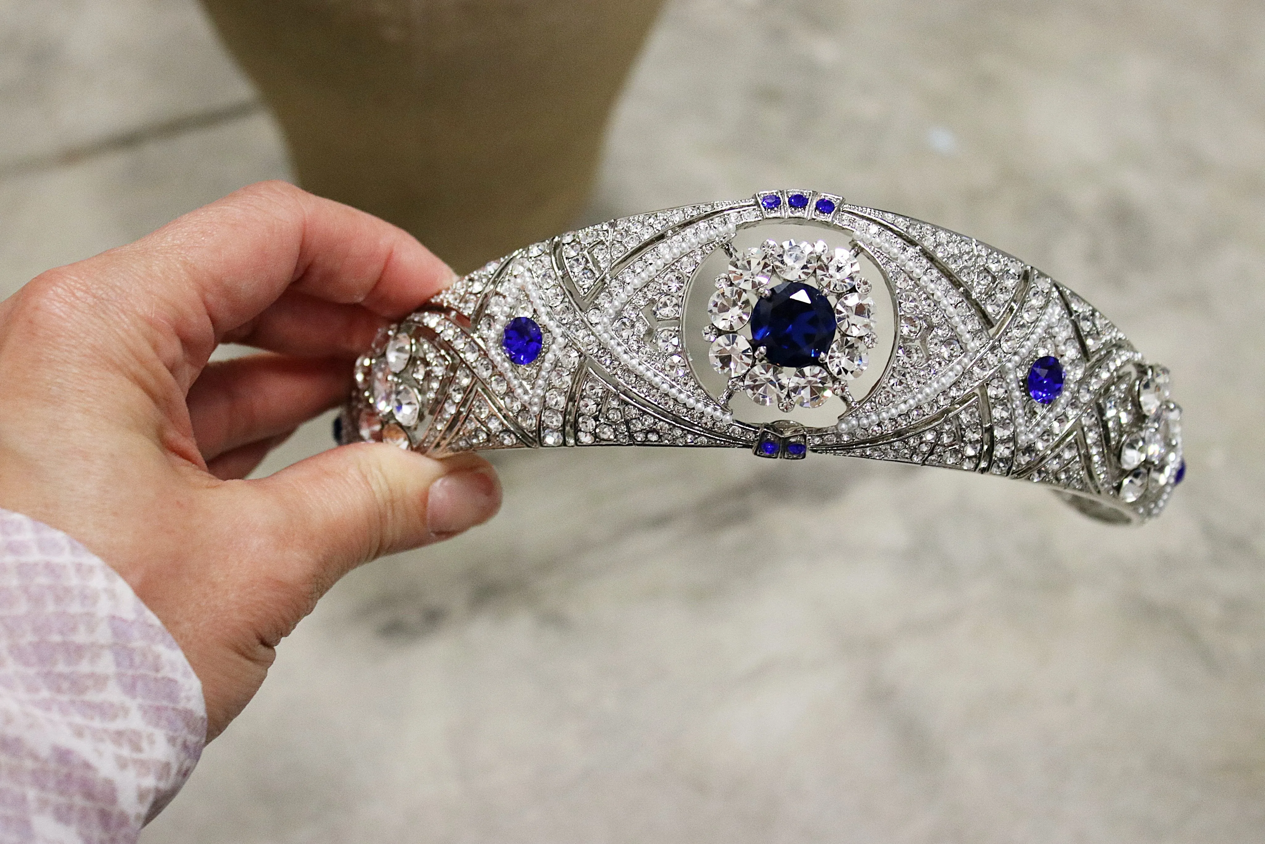 MEGHAN Pearled Bridal Tiara