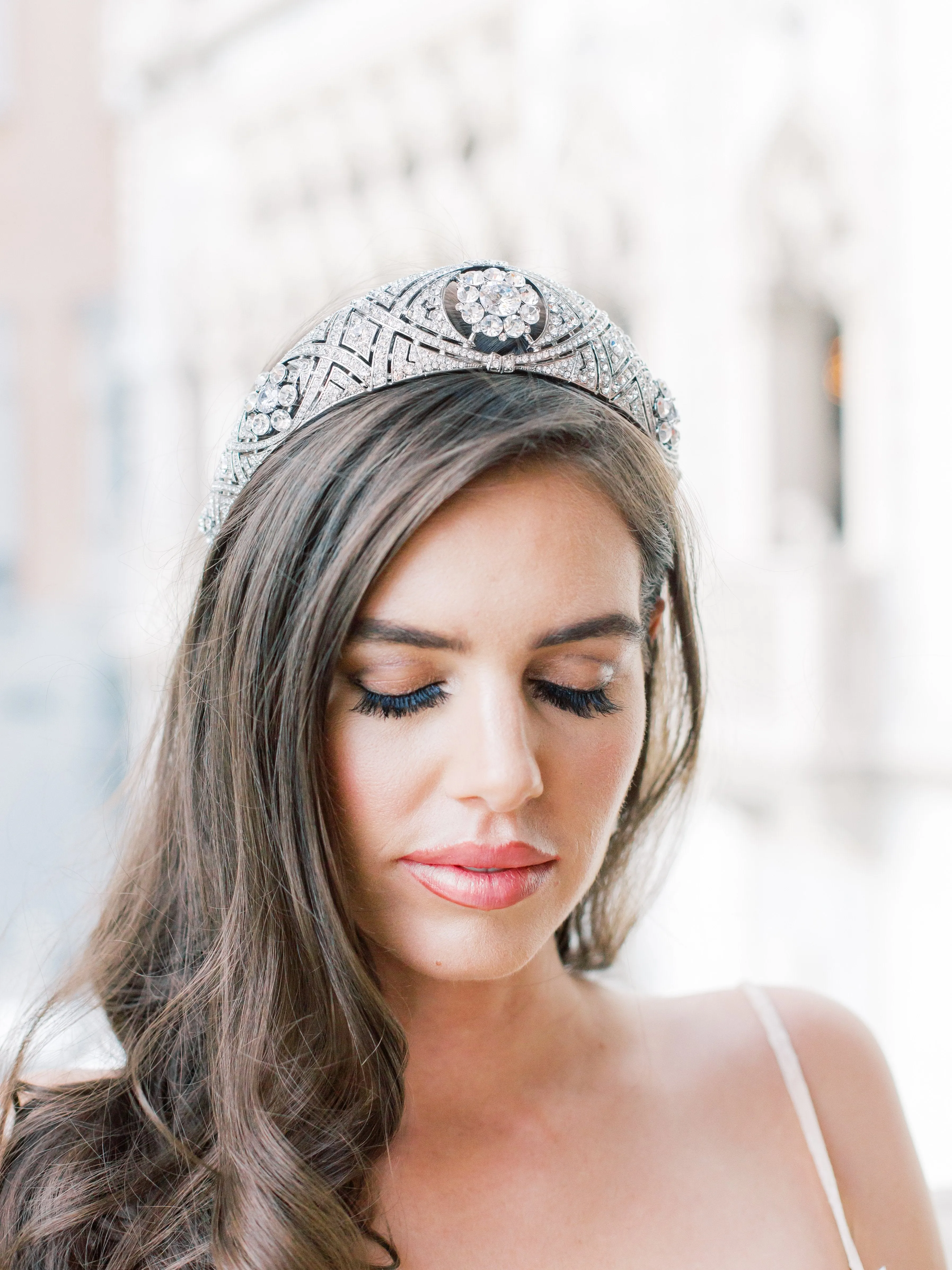 MEGHAN Pearled Bridal Tiara