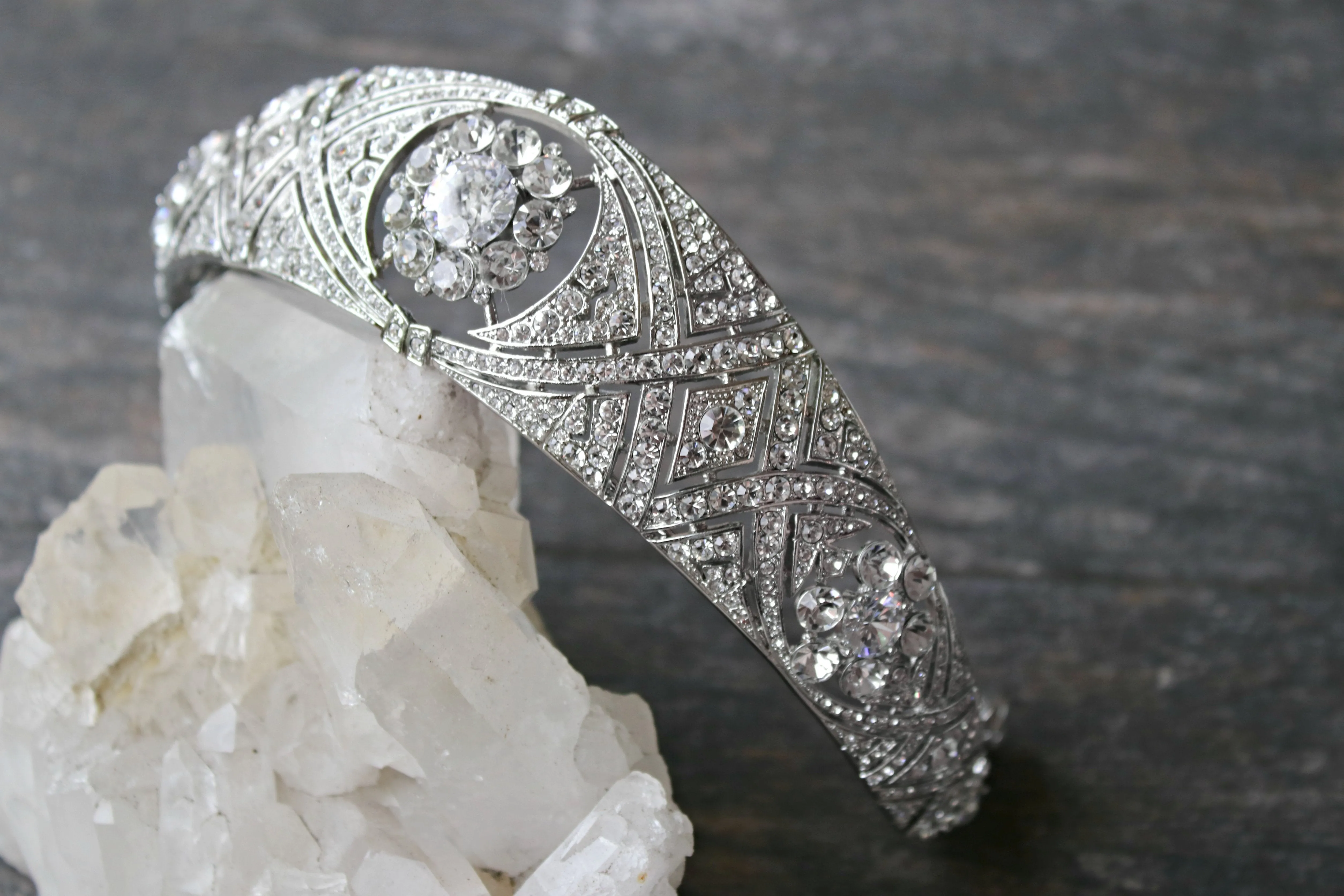 MEGHAN Pearled Bridal Tiara