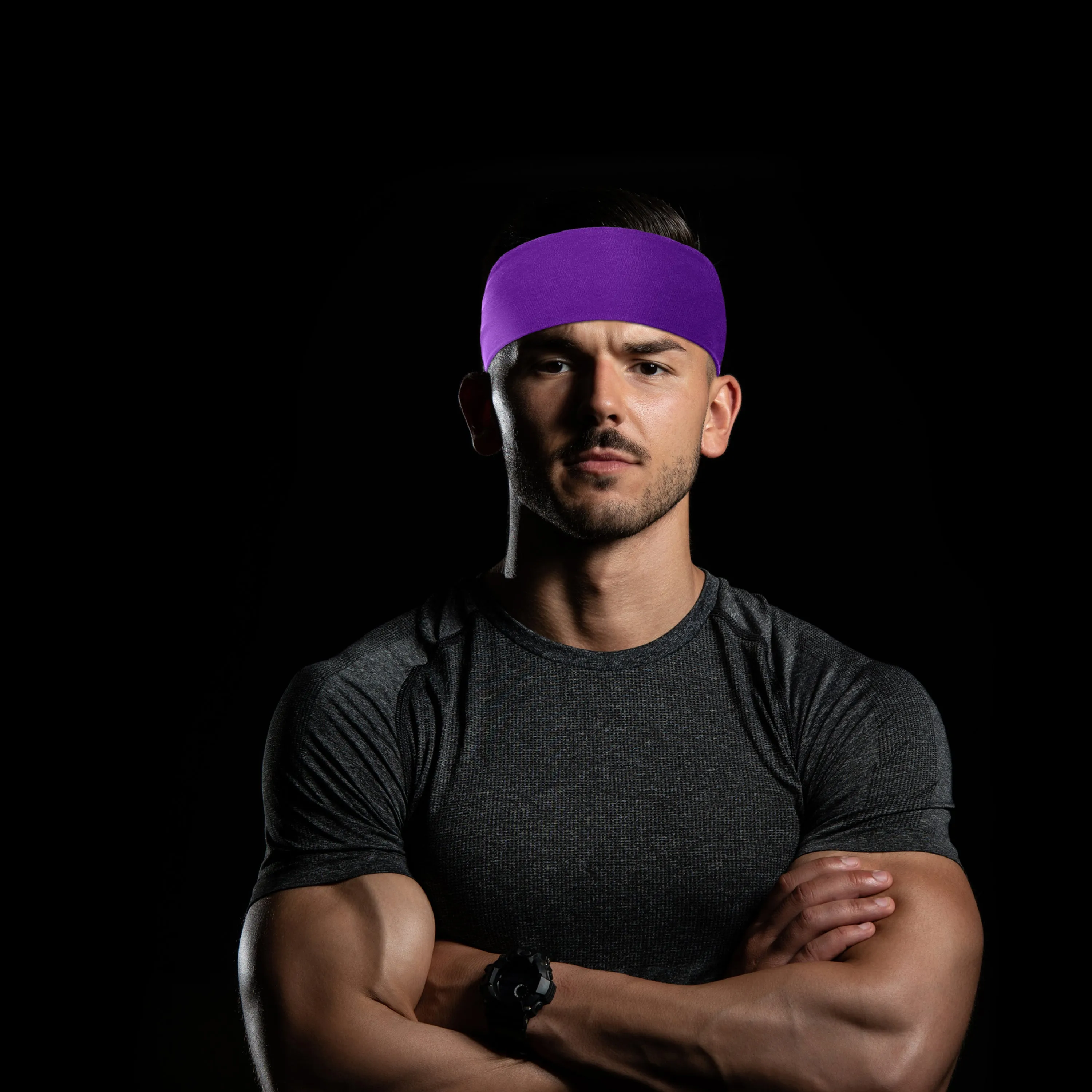 Men's Headbands Cotton Jersey 3" Wide Sports Fitness Yoga Made in the USA Jade