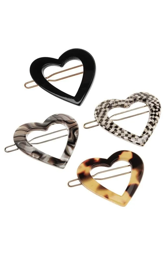 Mini Heart Tige Boule Barrette - Classic