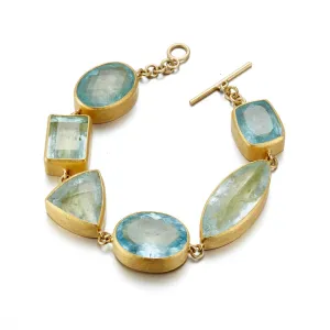 Mixed-Shape Aquamarine Bracelet