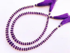 Natural Amethyst Carved Melons beads