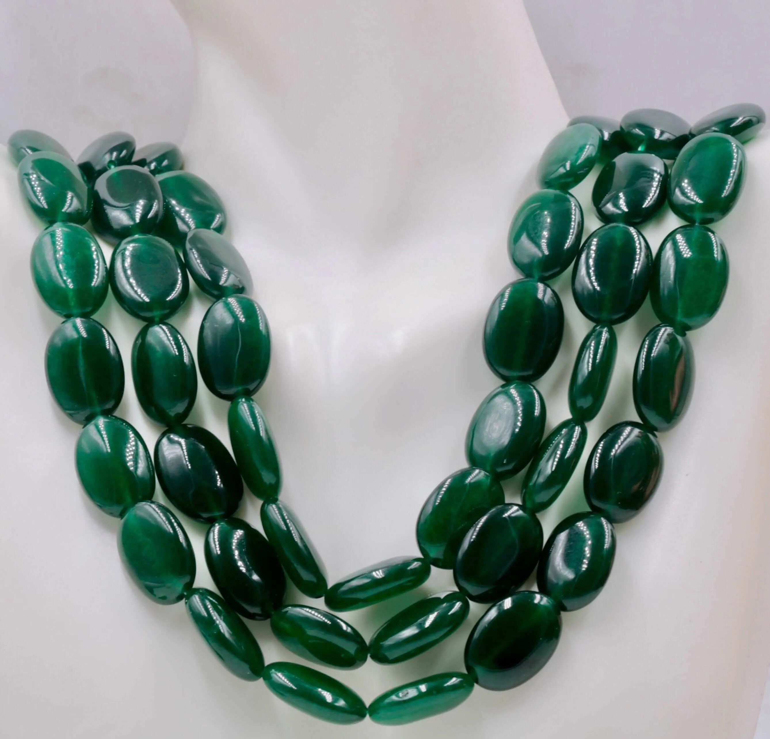 Natural Green Quartz Necklace Green Quartz gemstone Quartz Necklace Quartz stone Green Quartz Green Sarafa Quartz Indian Necklace SKU: 114339,114340