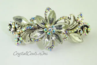 Navette & Rhinestone Barrette