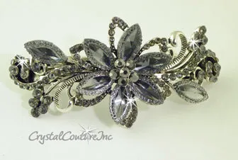 Navette & Rhinestone Barrette