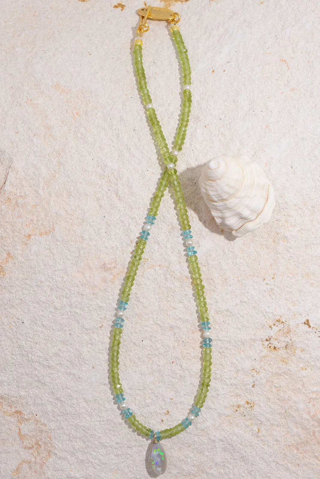 Necklace Gemstone Opal Seafoam
