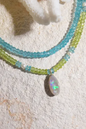 Necklace Gemstone Opal Seafoam