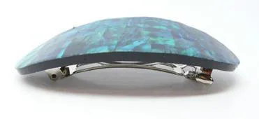 NZ Paua Shell Oval Barrette Hairclip