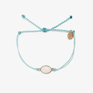 Opal Charm Rose Gold Bracelet Ice Blue
