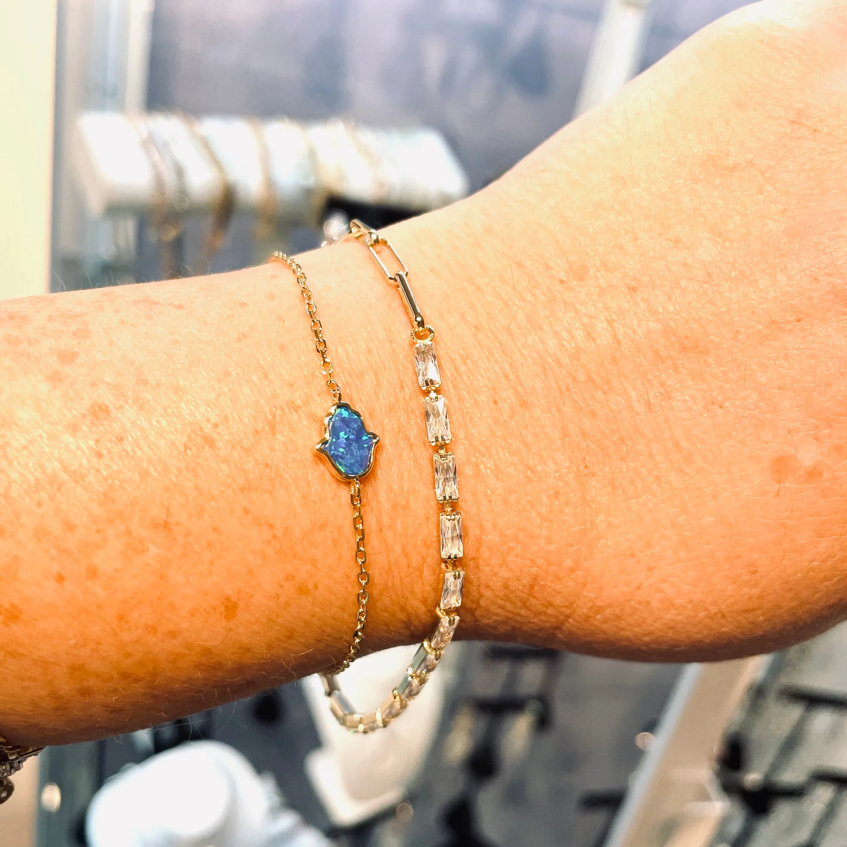 Opal Hamsa Bracelet