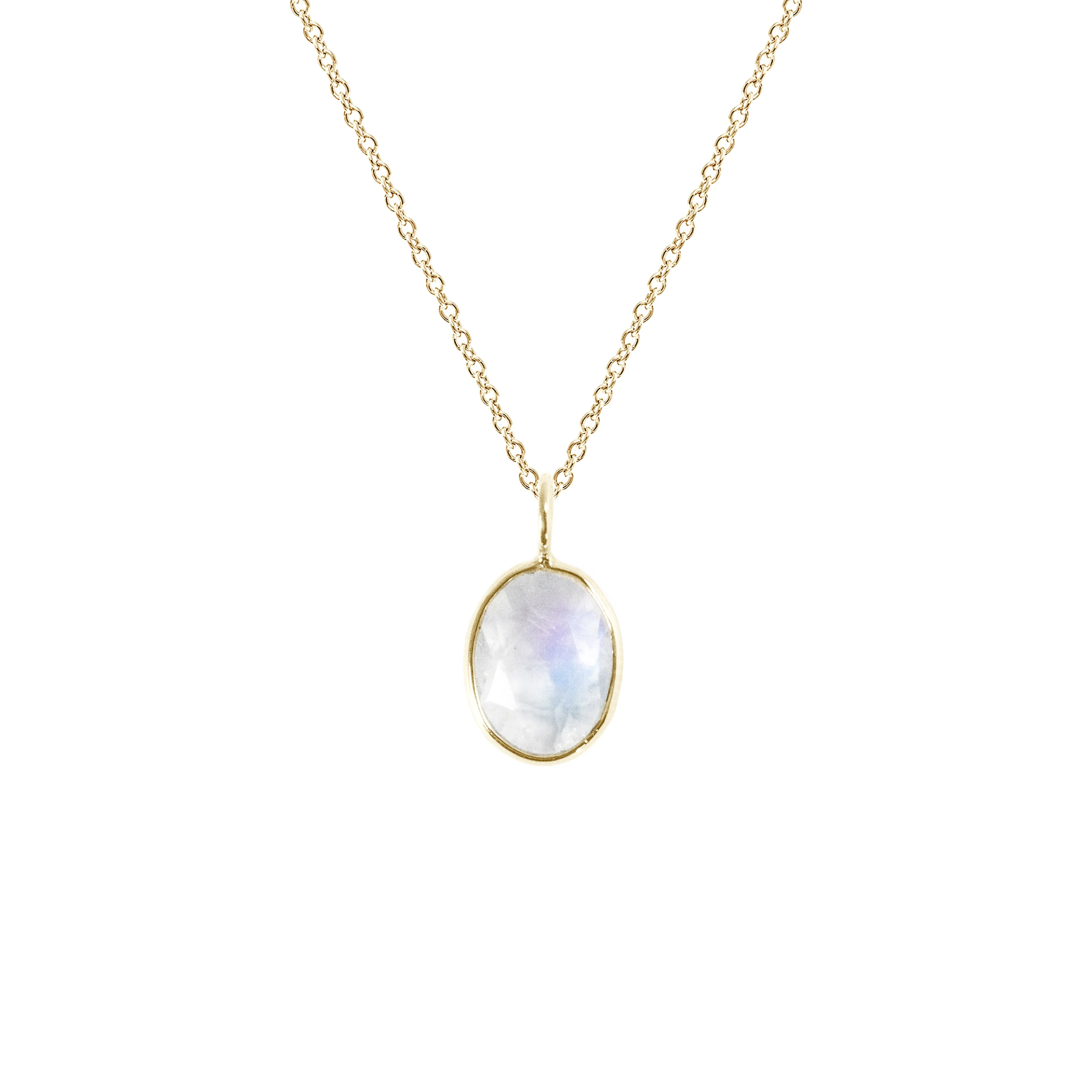 Organic Set Gemstone Charm Necklace