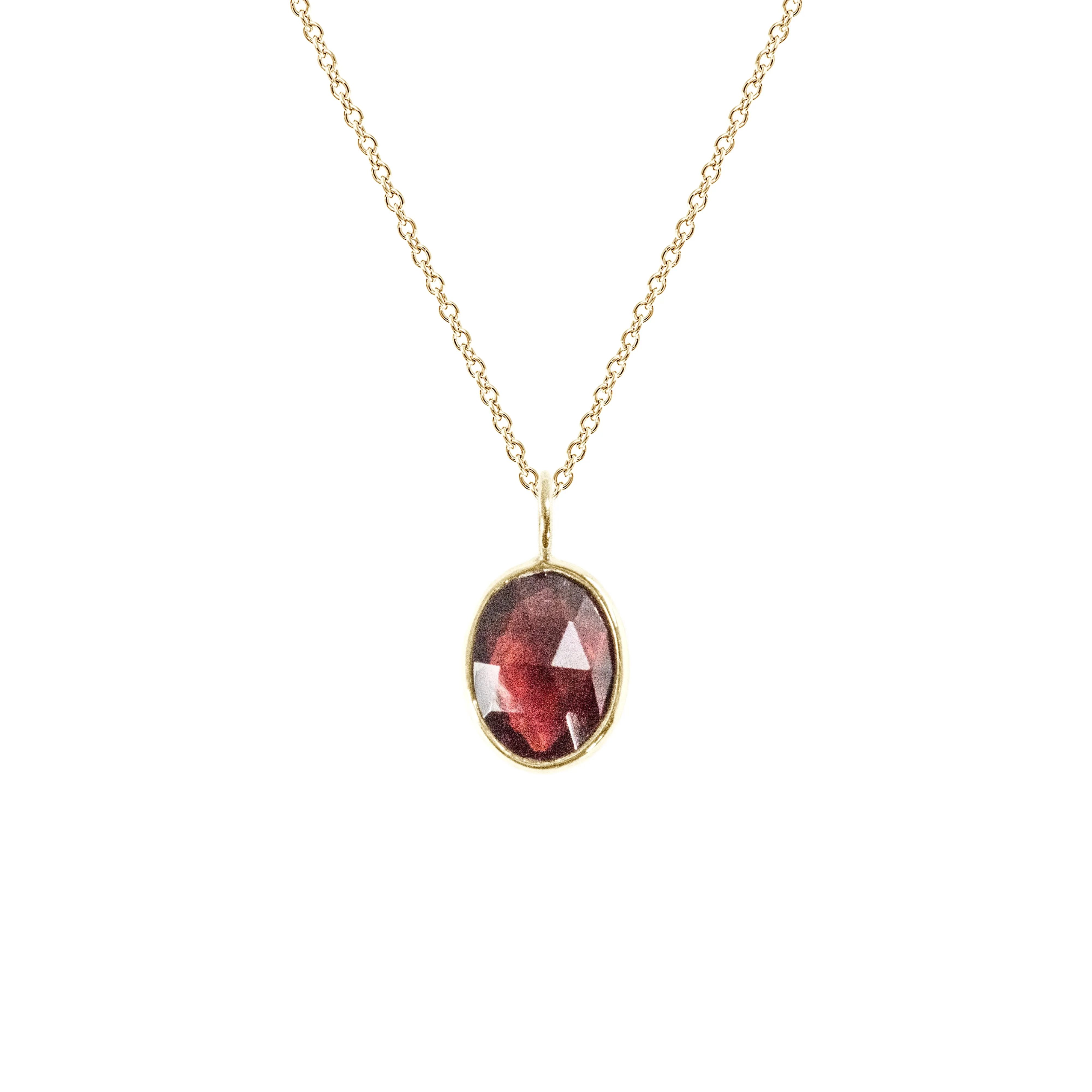 Organic Set Gemstone Charm Necklace