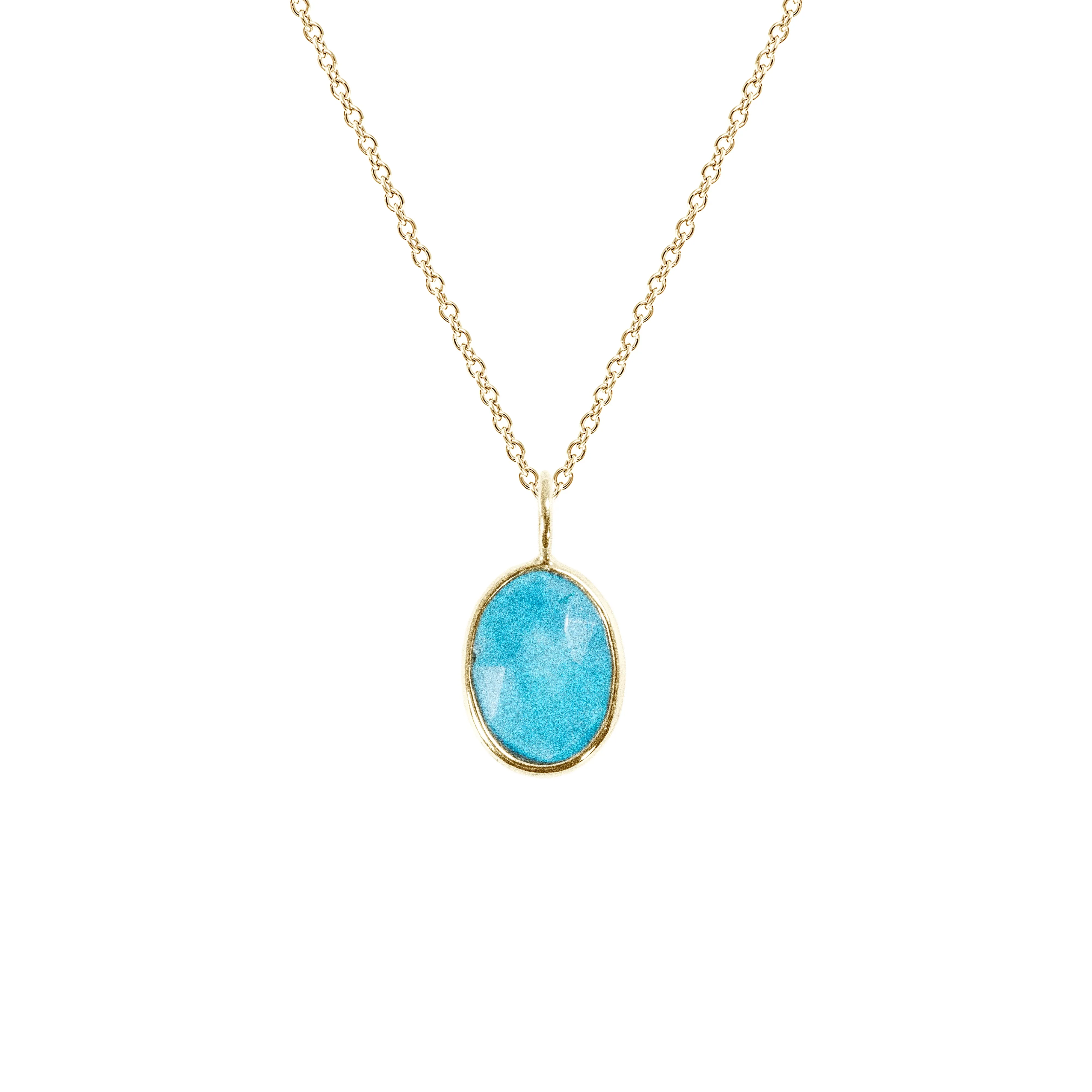 Organic Set Gemstone Charm Necklace