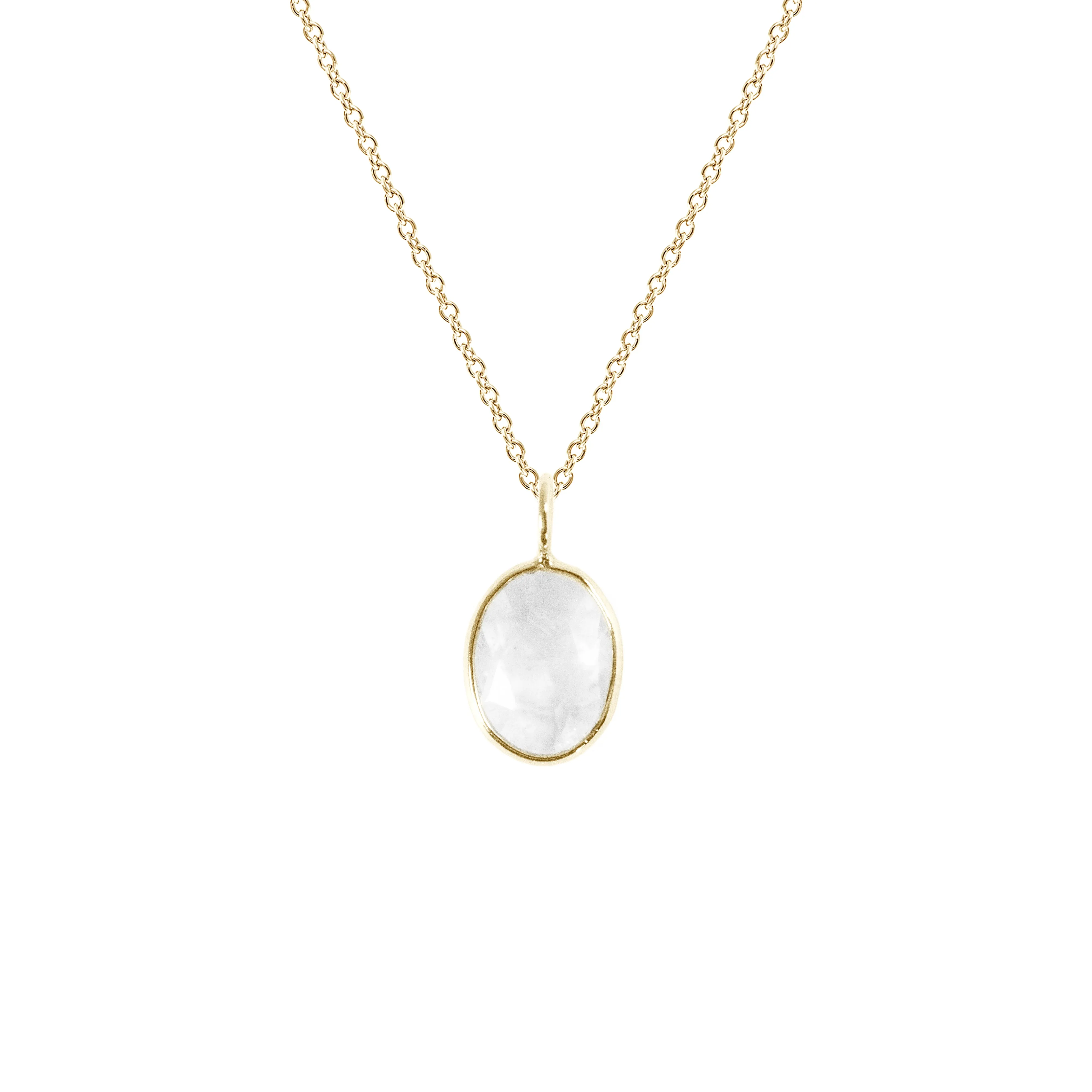 Organic Set Gemstone Charm Necklace