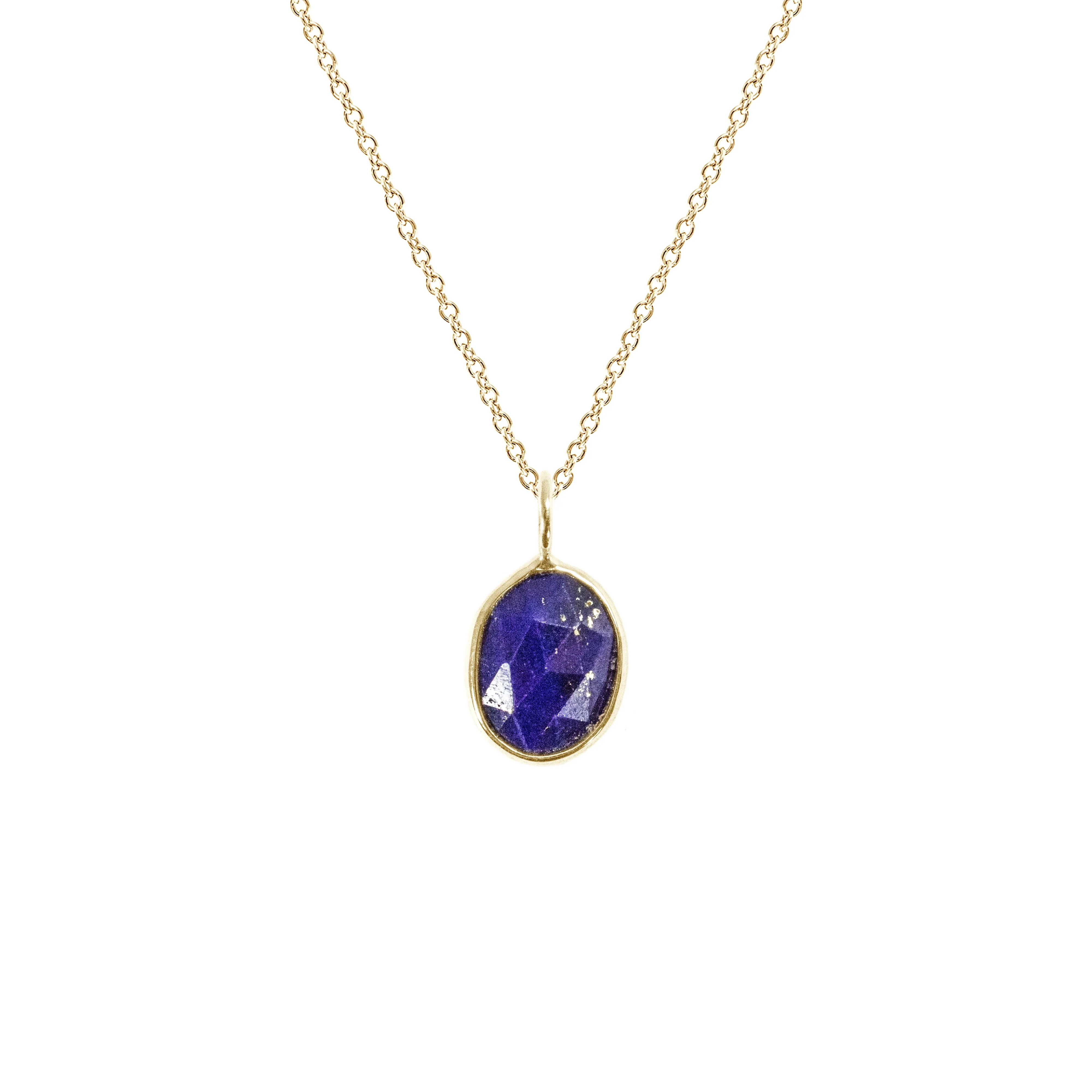 Organic Set Gemstone Charm Necklace