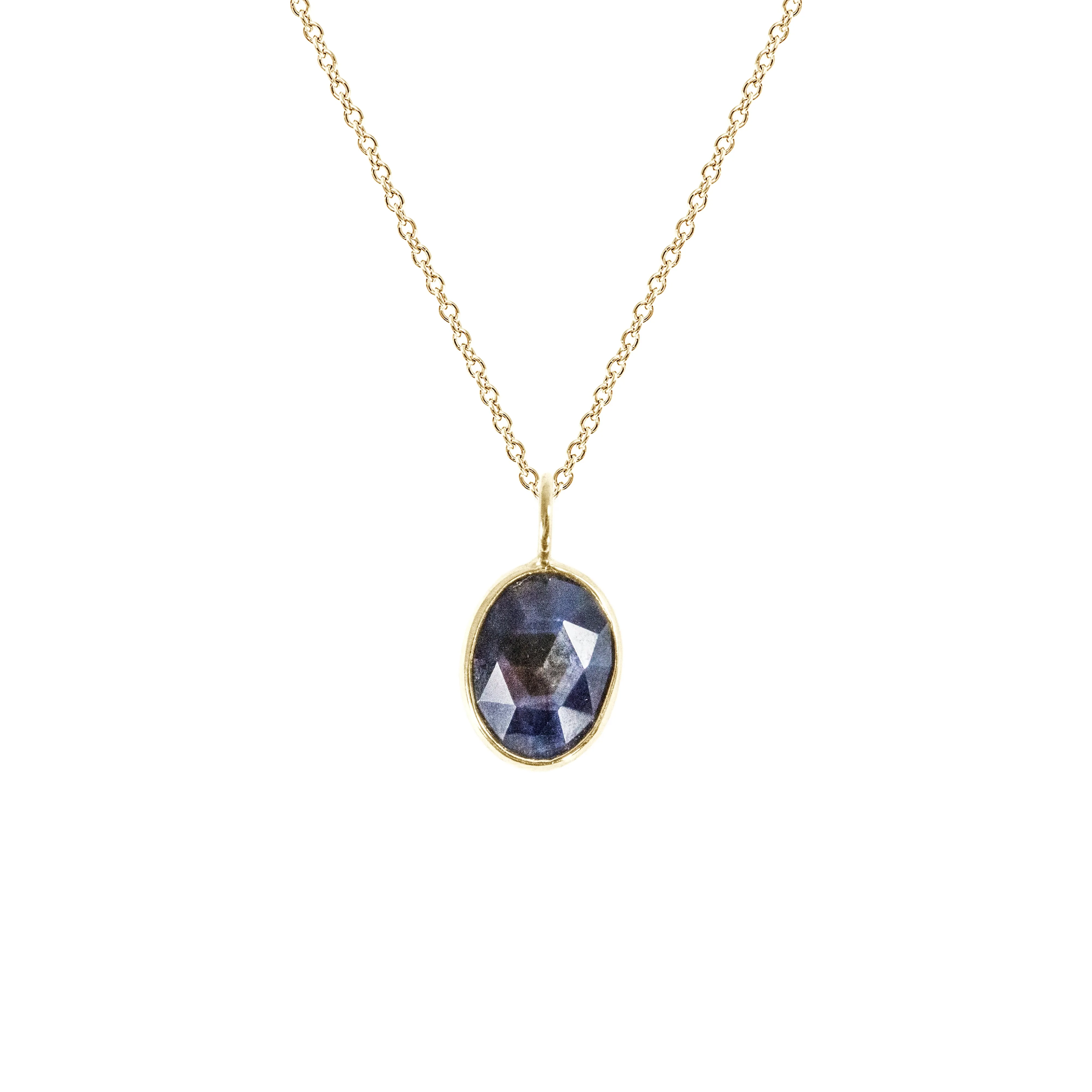 Organic Set Gemstone Charm Necklace