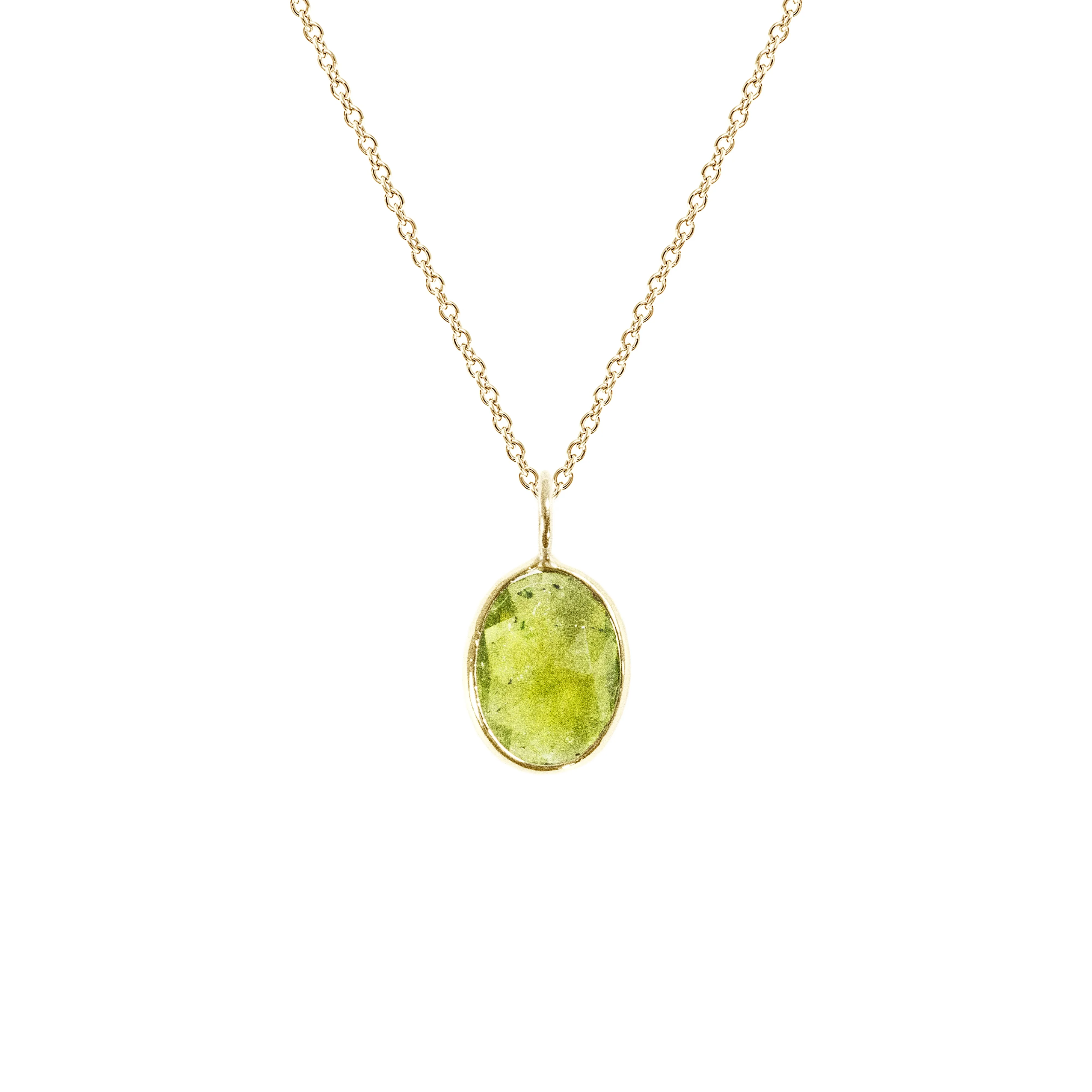 Organic Set Gemstone Charm Necklace