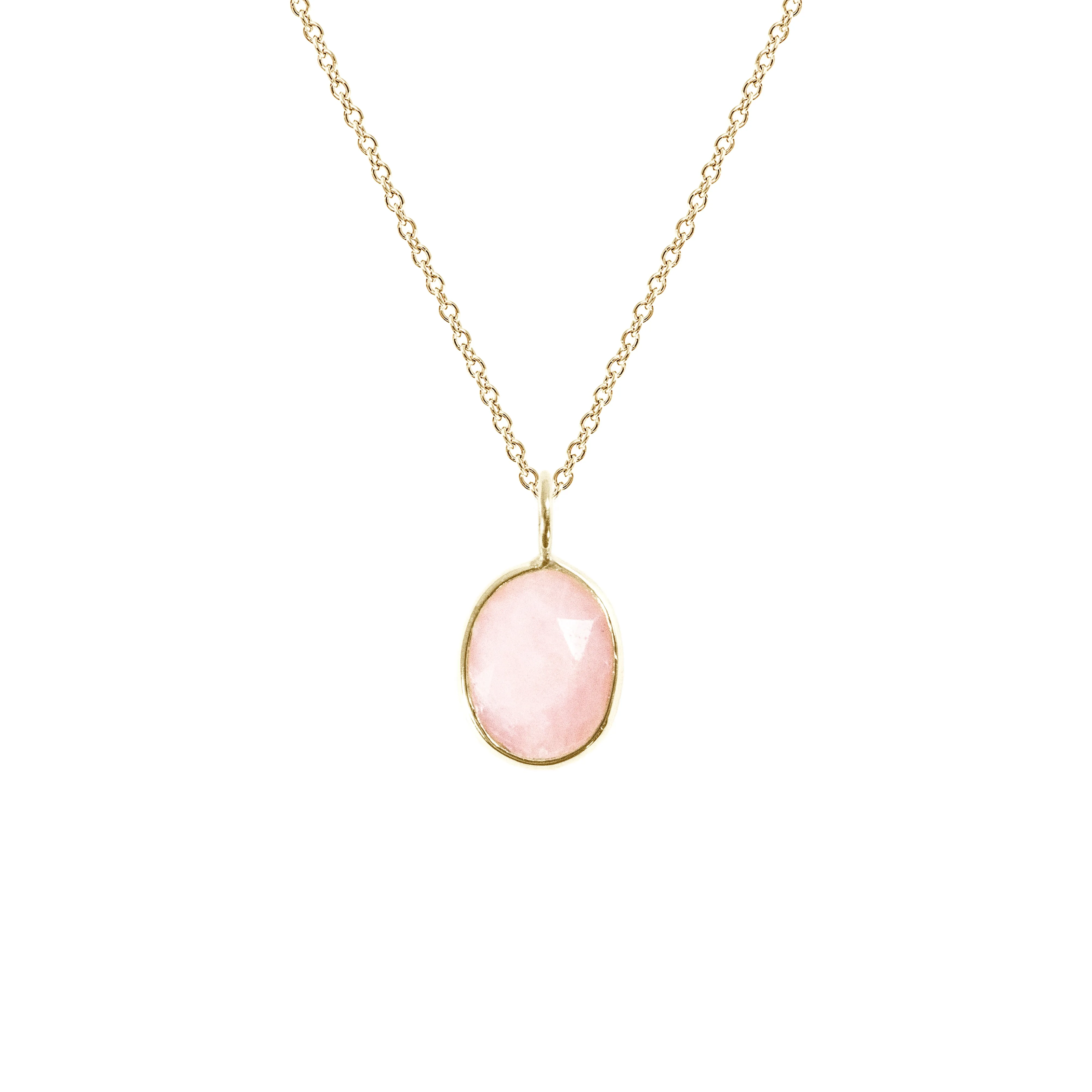 Organic Set Gemstone Charm Necklace