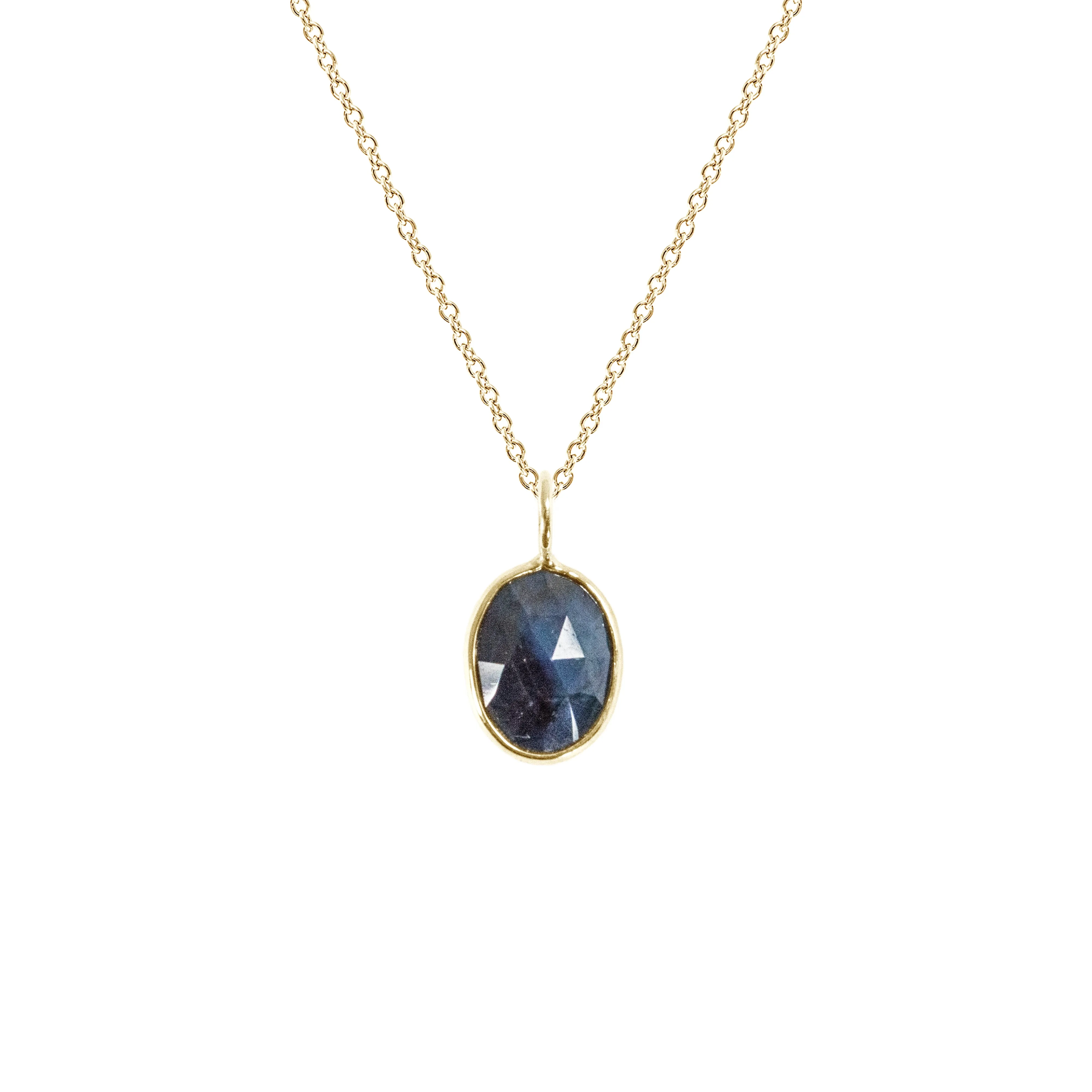Organic Set Gemstone Charm Necklace