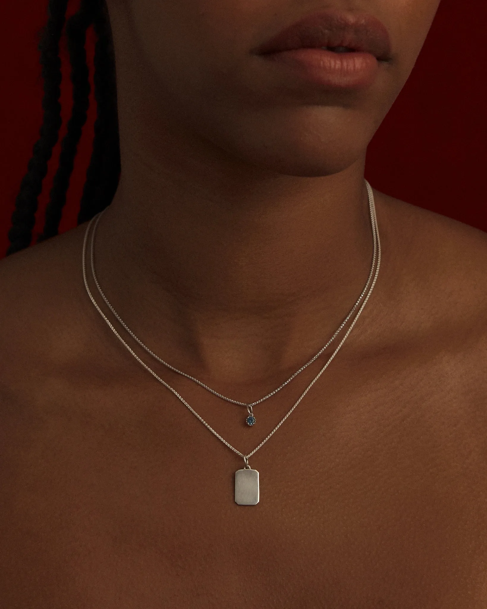 Origines Pendant in 14k White Gold with Ethical Birthstone