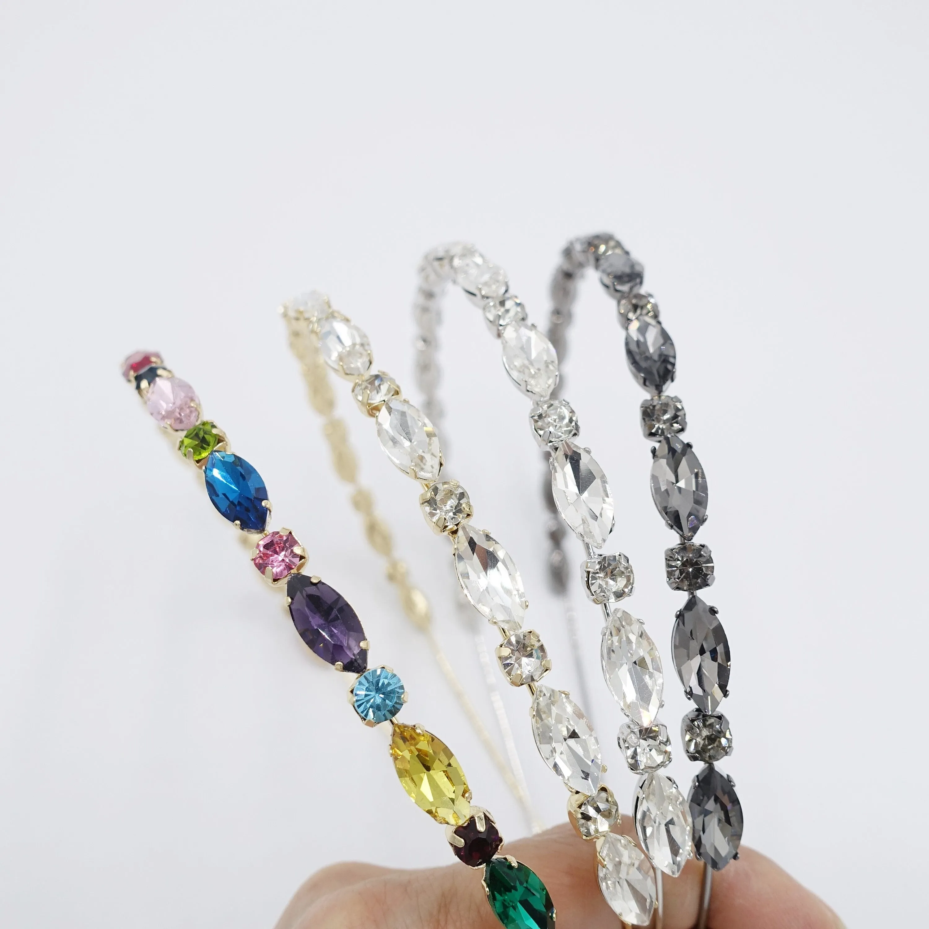 oval glass headband, bling headband, event headband for women