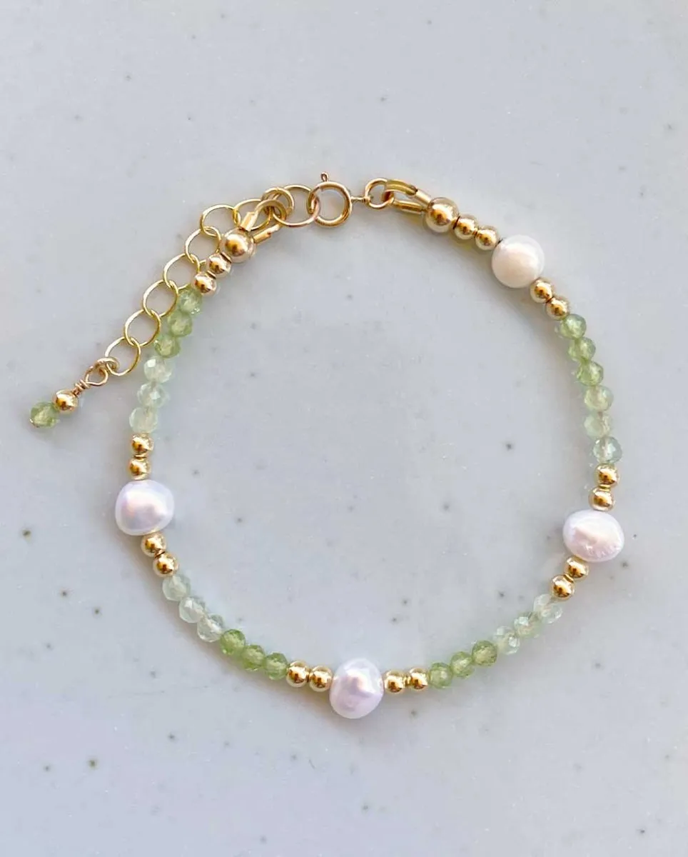 Peridot & Green Amethyst Bracelet
