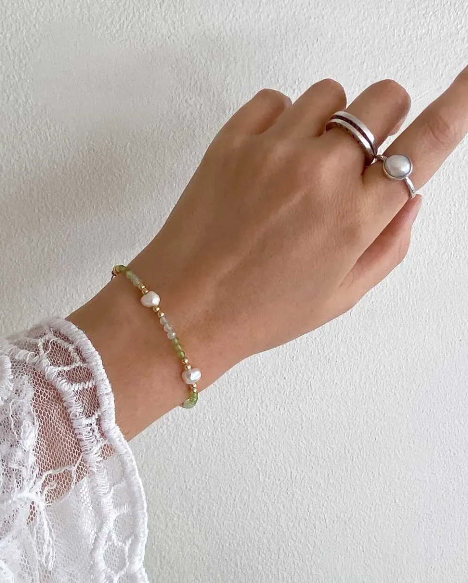 Peridot & Green Amethyst Bracelet