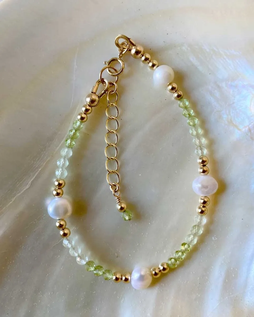 Peridot & Green Amethyst Bracelet