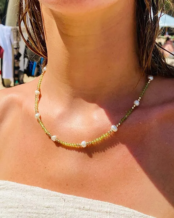 Peridot & Pearl Necklace