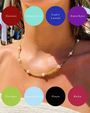 Peridot & Pearl Necklace
