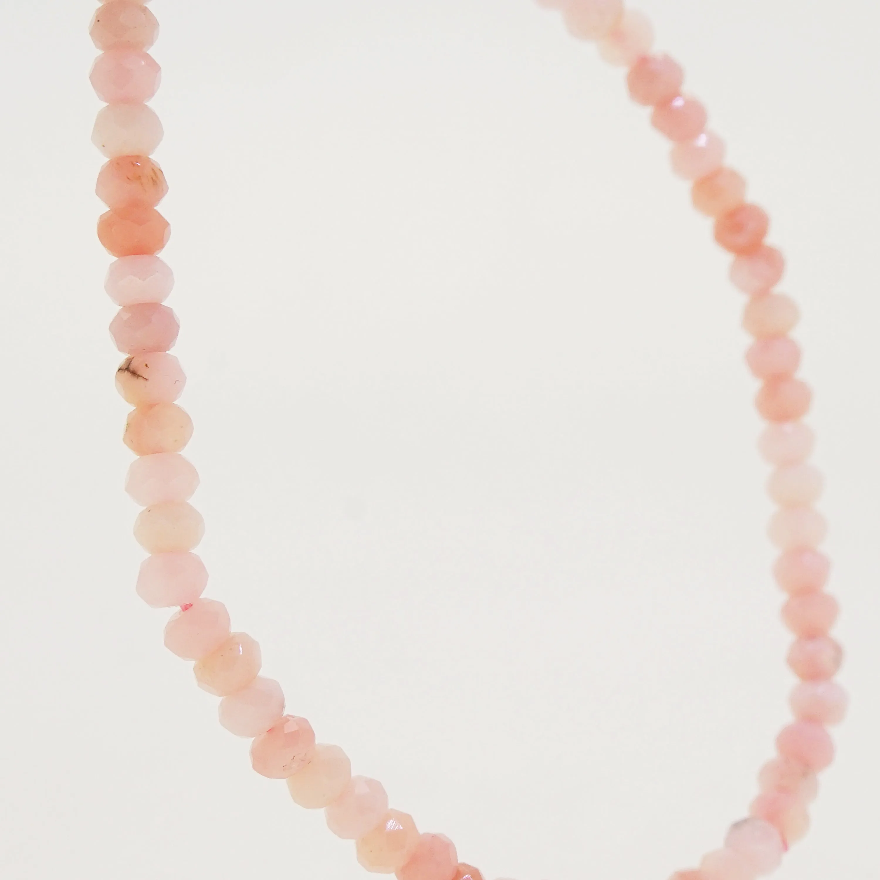 Pink Opal Faceted Rondelle 4mm