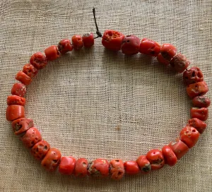 Porous Antique Coral Strand, Nigeria
